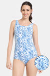 Zelocity Elastane Blended Slip-On Malliot with Removable Pads - Diva Blue — thumbnail 1